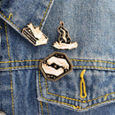 3x Enamel Magic Gesture Book Fire Witch Brooch Pin Jacket Shirt Badge Brooch FT