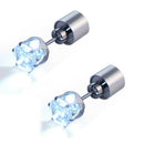 1 pair of earrings nail LED light pin accessories jewelry blue evening danc