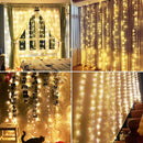 Xmas LED Fairy Remote Control Curtain String Light (Normal)(Warm Light) A