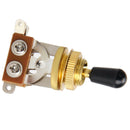 Electric Guitar Brass 3 Way Toggle Switch w/ 3 Pcs 3 Way Toggle Tip Knobs