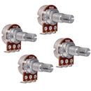 Metric Full Size 18mm Split Shaft Pots A250K & B250K Guitar Potentiometers, 4