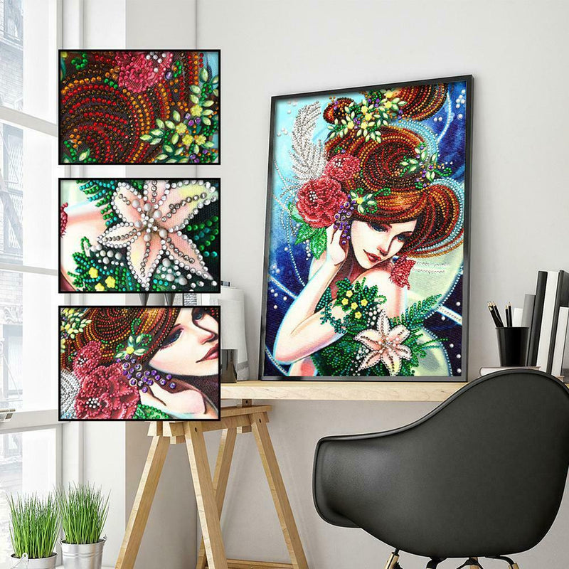 5D DIY Special Shaped Diamond Painting Beauty Cross Stitch Mosaic Craft Kit