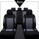 Universal 9Pcs Car SUV Seat Covers Set For Auto Front+Rear Seat Headrests Gr Hn