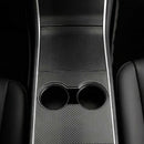 3Pcs/Set Carbon Fiber Style Center Console Water Cup Holder Decoration Cove H3V7