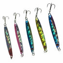5Pcs Lead Fishing Lure,Metal Fishing Jigs Saltwater Sea 4.1in 0.88oz Iron L M2K2