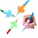 1PC 2-finger Silicone Kid Baby Pen Pencil Holder Help Learning Writing Tool