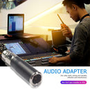 Mini XLR 3 Pin Male to Mini XLR 4 Pin Female Audio Metal Mic Connector Adapter
