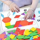 170Pcs/Kit Wooden Tangram Puzzle Toys Geometric Shape Game Kids Educationa ZQR
