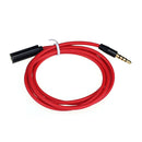 3.5mm Stereo Audio Headphone Cable Extension Cord M to F MP3 Aux Red Tide