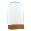 Dia.8x12cm Glass Dome Cover Cloche Jar Succulent Terrariums with Wood Cork