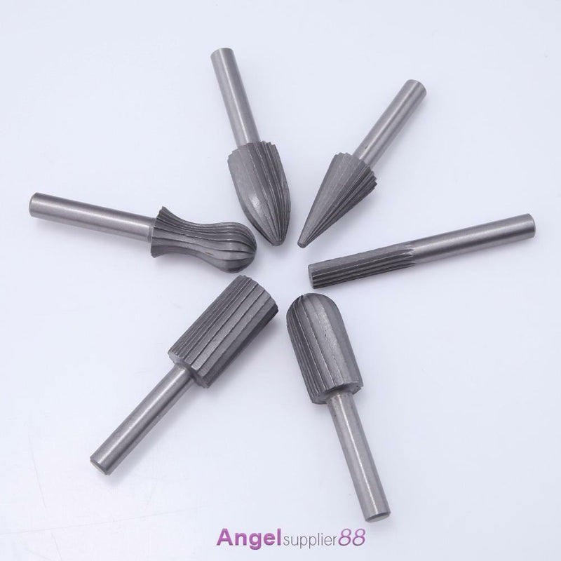 6pcs Carbide Cutter Rotary Burr Set CNC Engraving Bit Rotary File Bur Burr