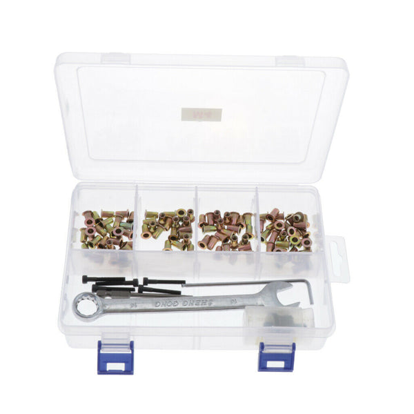 Hand Riveter  Nutsert Tool Kit - 100pcs M4 Nuts , Hex Wrench