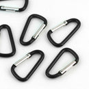10Pcs Aluminum Snap Hook Carabiner D-Ring Key Chain Clip Keychain Hiking Camp