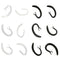 12 Pieces (6-clear/6-black) Earhook Ear Hook Clip Loop Replacement Compatible