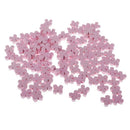 100x Pink Wooden Plum Blossom Beads for Jewelry Making Kids Beading Craft