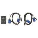 2-Port USB VGA KVM Switch Box+Cables for Computer Sharing Monitor Keyboard
