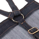 Unisex Pocket Antifouling Denim Cloth Work Apron Cafe Kitchen Cooking Bibs