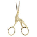 Retro crane sewing scissors 11.5 cm Golden
