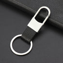 Fashion Men Leather Alloy Metal Keyfob Car Keyring Keychain Key Chain Ring Gift