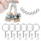 150pcs Key Ring with Chain Split Jump Rings with Screw Eye Pins DIY Keychain Hn