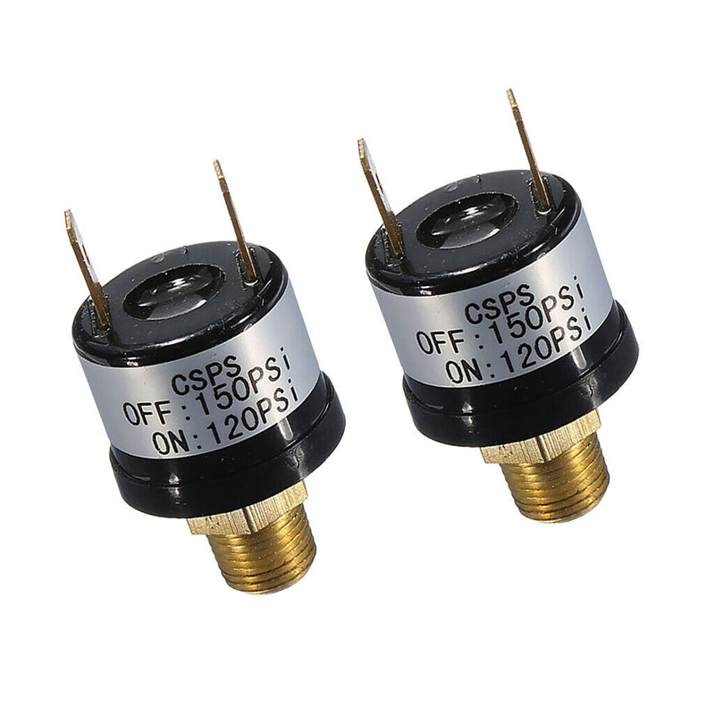 2Pcs 120-150PSI On/Off Pressure Switch for Onboard Air Systems and Train Horn