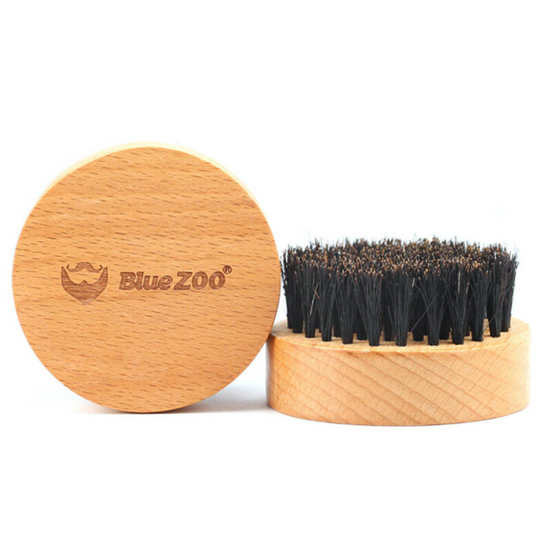 1pc wood boar hair bristlebeard mustache brush military hard round wood handl Kw