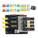 6-Way Blade Fuse Box Block Holder LED Indicator Light 12V-32V Suv/Yacht/Boat/Car