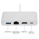 Type-C Hub Adapter To HDMI 4K RJ45 Hub 4 in 1 4K Audio Converter For Macbook