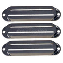 Set of 3 Guitar Pickup Cover Dual Rail Protector for ST TL Guitar Part Black