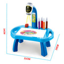 Kids Projector Painting Set-4 Lantern Slides,32 Patterns & 8 Water Pens