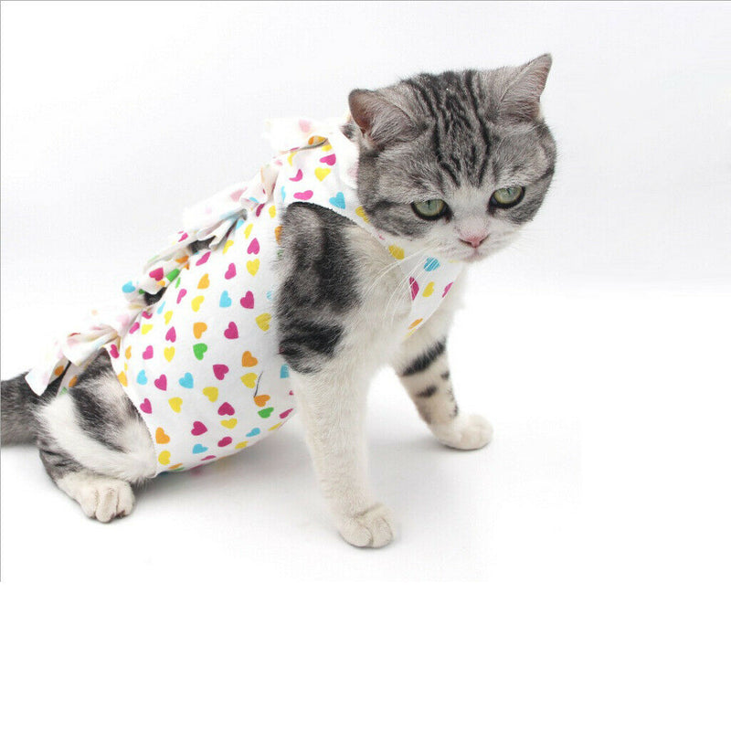 Pet After Surgey Wear Dog Cat Abdominal Wound & Skin Disease Protect Blue S