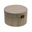Unpainted Wooden Storage Box Case Round for Jewelry Small Gadgets Gift Wood DIY