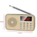 Portable Mini Radio Fm/Am Stereo Receiver Speaker Recorder Mp3 Player Suppo