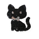 Sequins Cute Cat Patches on T-shirt Garment Sequined Applique Crafts ME