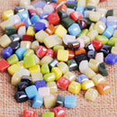 50g 3/8" Mini Vitreous Glass Mosaic Tiles Wall Craft Various Mixed Stained Drops