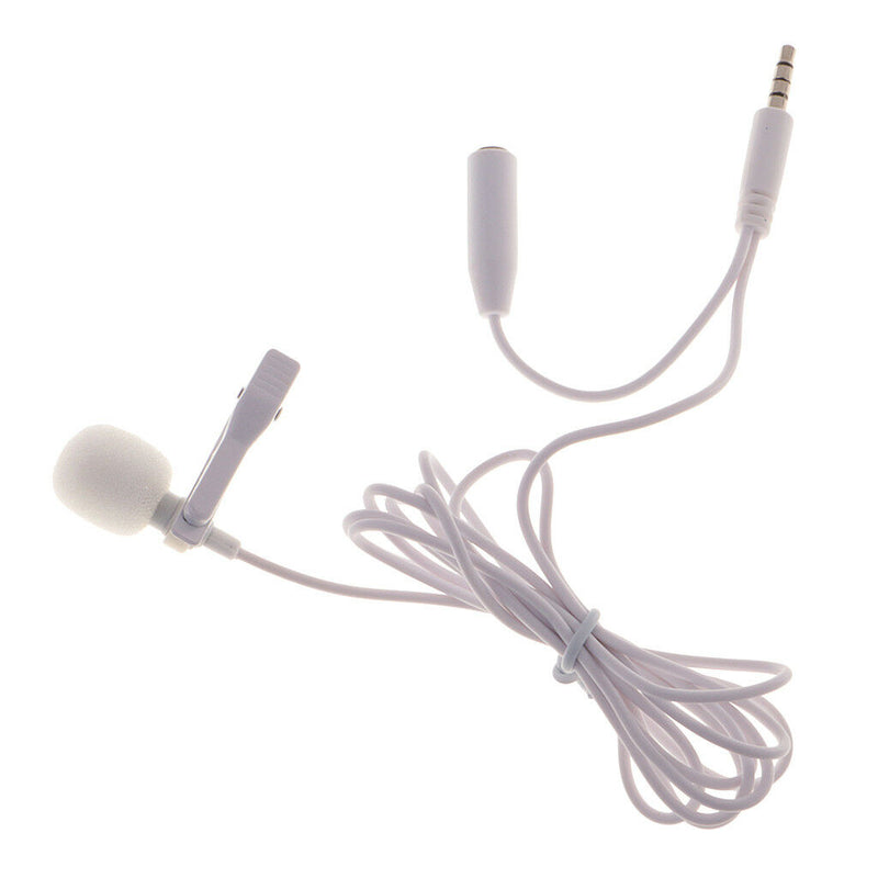 Lapel Tie Microphone Mini Clip-on Mic Hands Free for Laptop Audio Recording