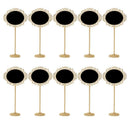 10 Pcs Wooden Lace Tabletop Blackboard With Stands Chalkboard 7.87 x 4.3''