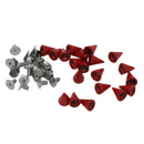 20Pcs Red Metal Studs Rivet Bullet  Cone Screw for Leather Craft 7x10mm