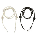 2 Pieces Eyeglass Holder Necklace Sunglass Neck Strap Chain White Black