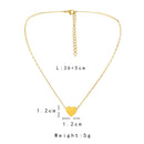 Simple Heart Pendant Necklace Women Golden Clavicle Chain Charming Jewelry