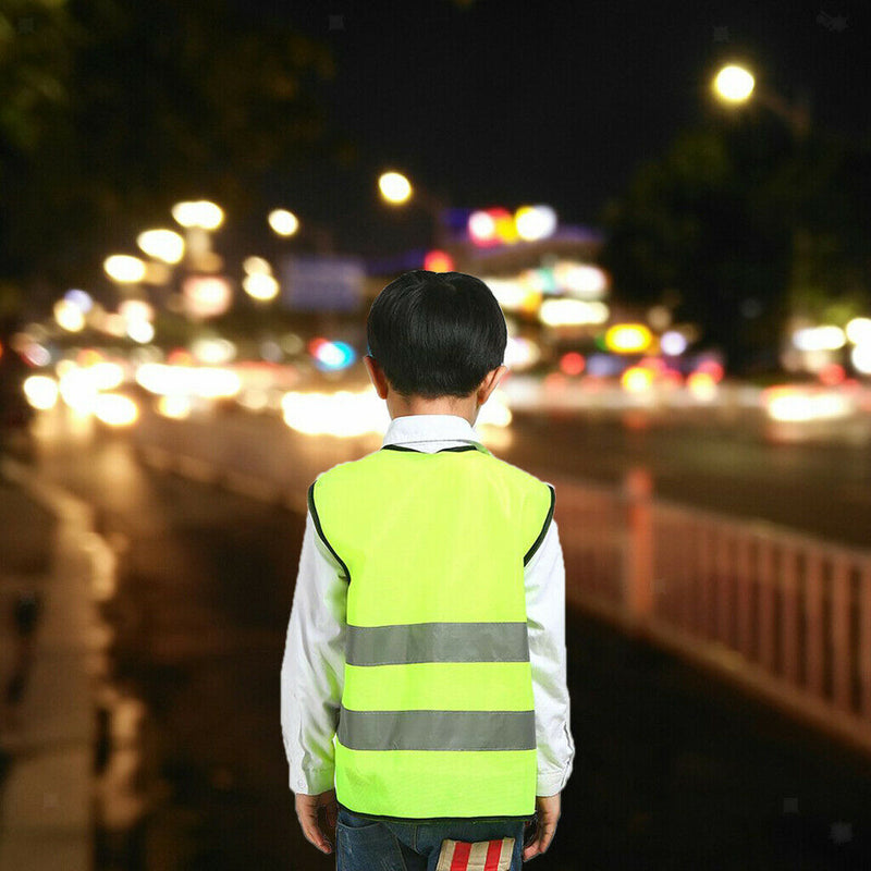 New Kids Hi-Vis Safety Reflective Waistcoat Outdoor Wear Cycling Walking Hiking