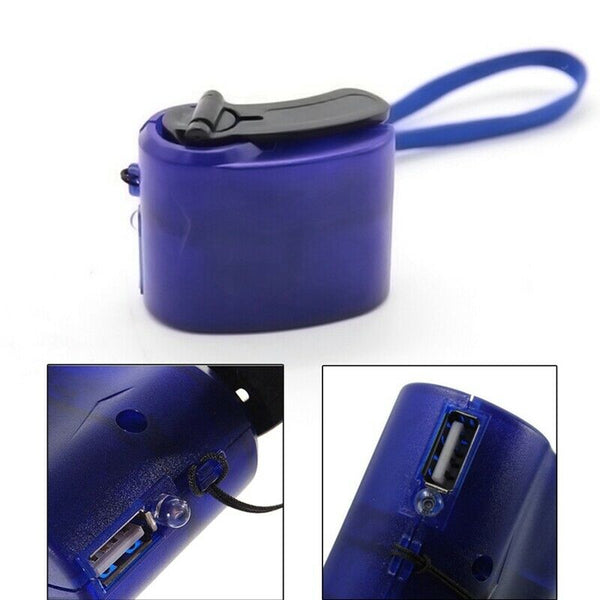 USB Emergency Hand Cranking Dynamo for Universal charger Travel Charger Gad B3S4