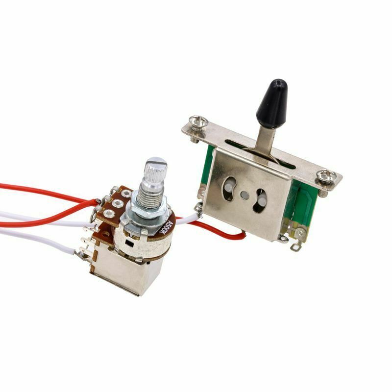 Electric Guitar Wiring Kit 1 Volume 1 Tone 3 Toggle Switch 500K Pots Jack 1