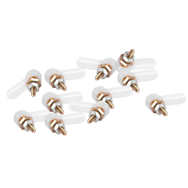 10Pcs Link Rod End Joint Aluminum M3 Metal Ball End Head Holder Tie for 1/10 RC