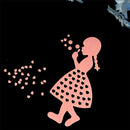Vivid Girls Blowing Bubbles Embossing Metal Cutting Dies Stencils ScrapbookinME