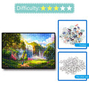 1000pcs DIY Waterfall Girl Dog Puzzle Educational Learning Assembling Toys