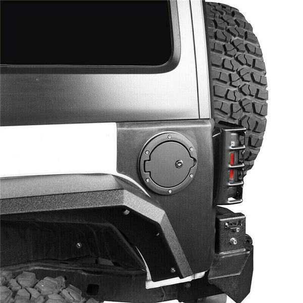 For Jeep Wrangler JK 07-18 Car Gas Gasoline Tank Cap Cover with Lock Alumin W5Z3