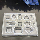 1 Pcs Cabochon Small Silicon Earring Necklace Pendant Mold For Epoxy Jewelr