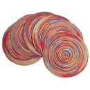 Braided Colorful Round Place Mats for Kitchen Dining Table Runner Heat Insu M4V4