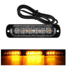 4X Amber 6LED Car Truck Emergency Beacon Warning Hazard Flash Strobe Light Bar A